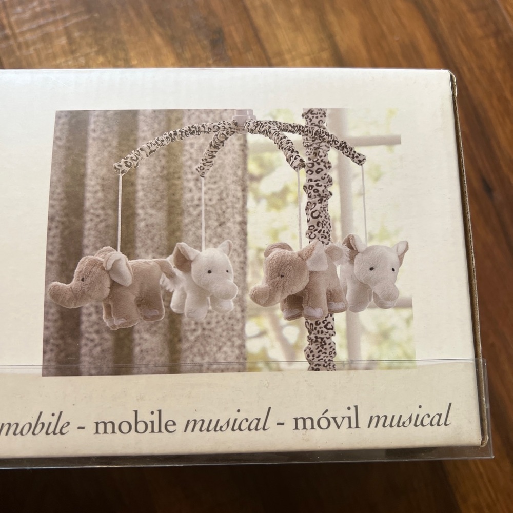 Wendy Bellisimo Grey Elephant Musical Mobile brand new